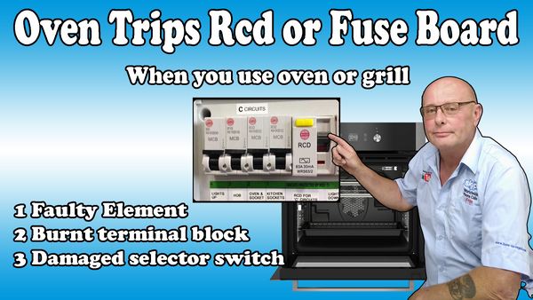 Oven trips Electricity Rcd or fuse on the main fuse board when you turn the cooker on