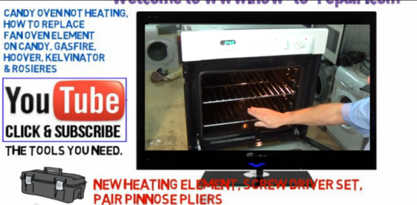 Replace a fan oven element on Candy, Hoover, Gasfire, kelvinator and Rosieres