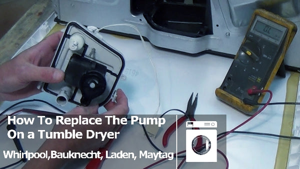 Replace or service a condenser tumble dryer pump unit