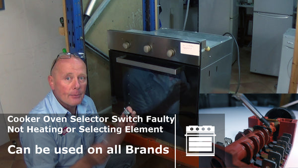 Broken oven function selector switch, troubleshooting, wiring and how to replace