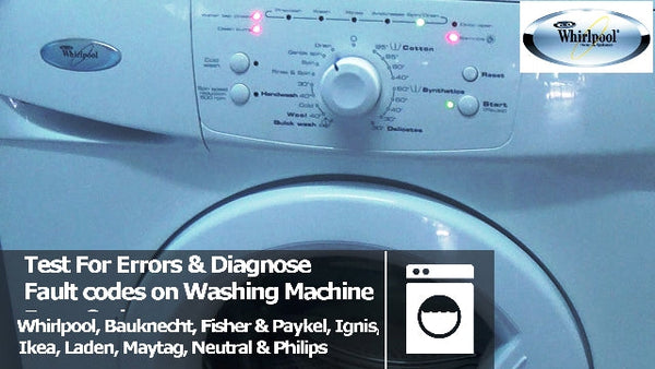 How to enter test mode on Whirlpool AWO/D & AWD Series Repair Faults & Test Errors