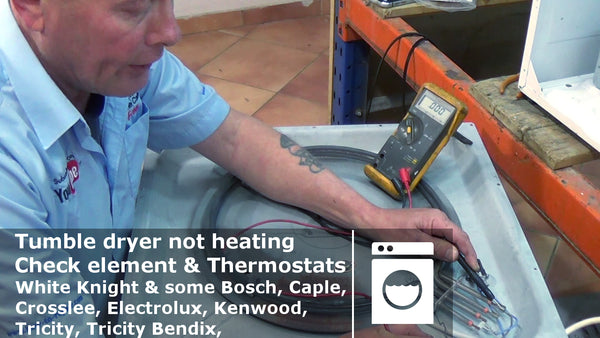 Tumble dryer not heating Check element & Thermostats White Knight