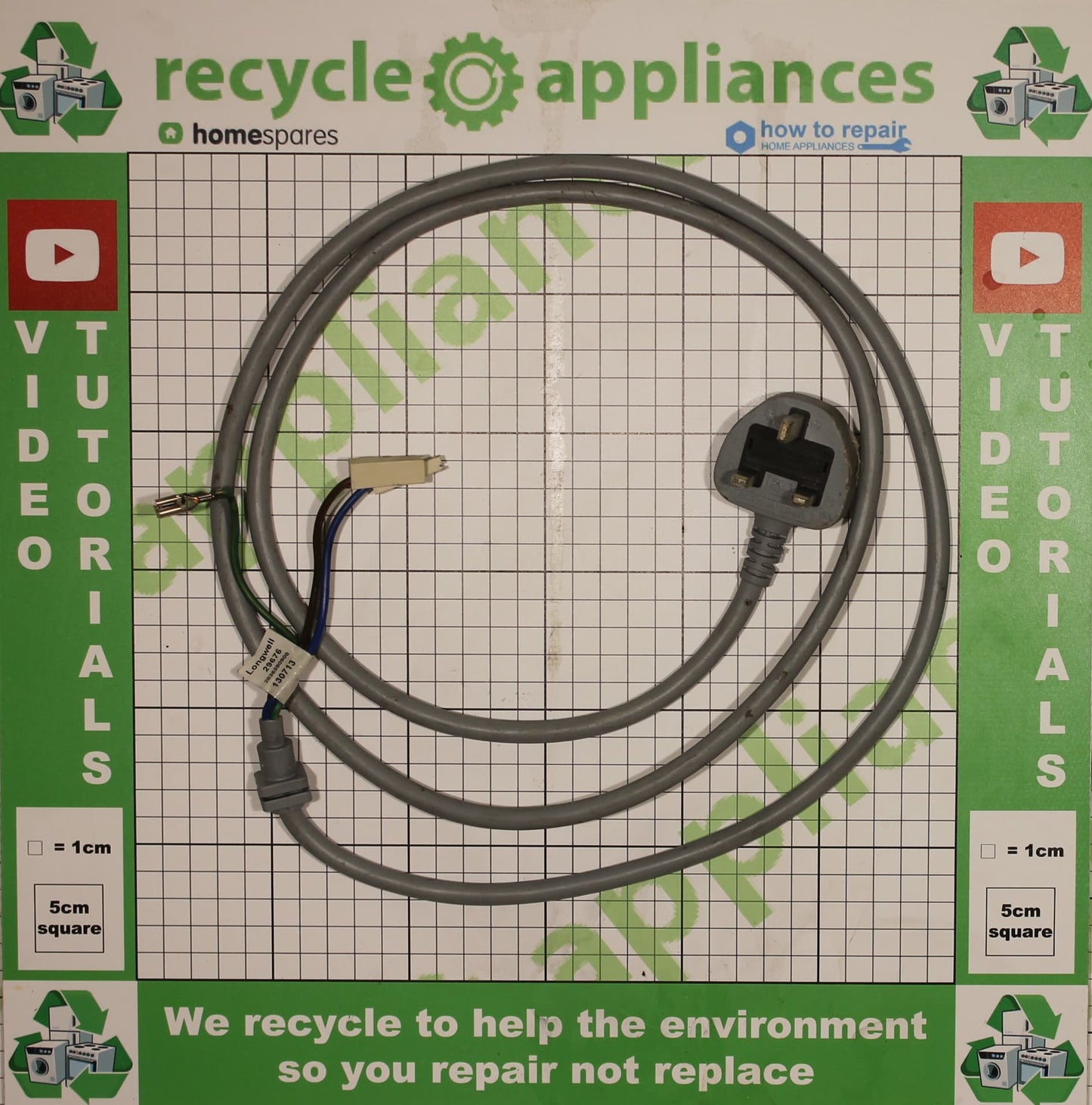 Beko Washing Machine Power Cord Lead 2836390900 Without Plug