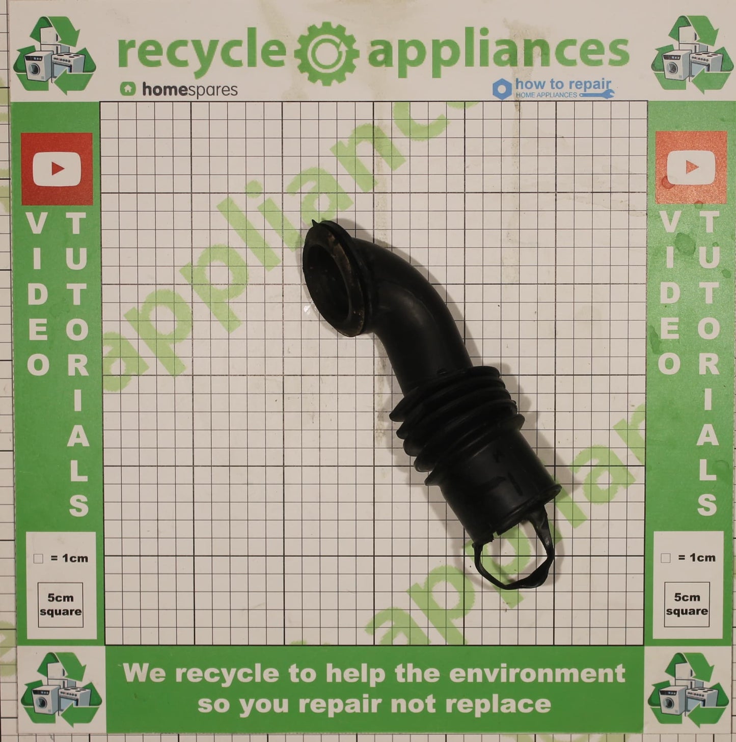 Hotpoint Indesit Whirlpool Washing Machine Soap Dispenser To Tank Drum Hose C00285578