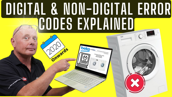 Beko washing machine error codes explained digital display and LED types