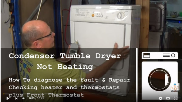 Condenser tumble dryer not heating up Aeg, Electrolux & Zanussi Etc