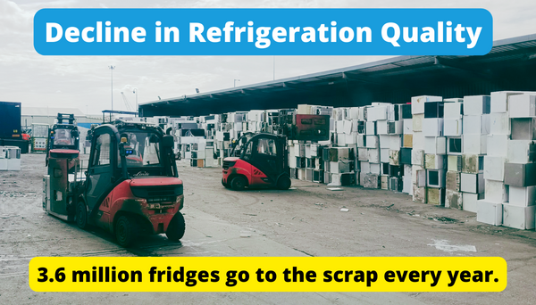 Why fridge freezers only last 5 to 7 years and how we cope with the recycling problems that we have