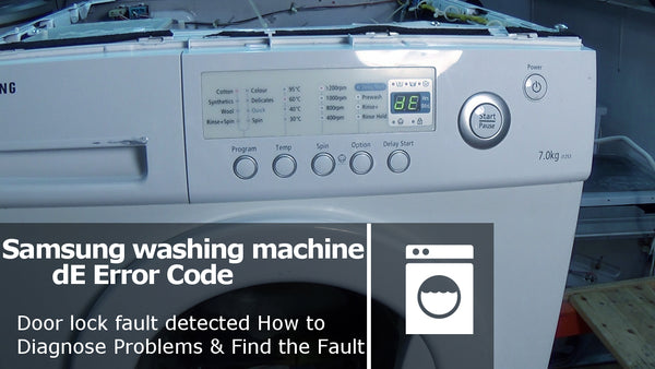 Samsung washing machine DE error code Door lock fault