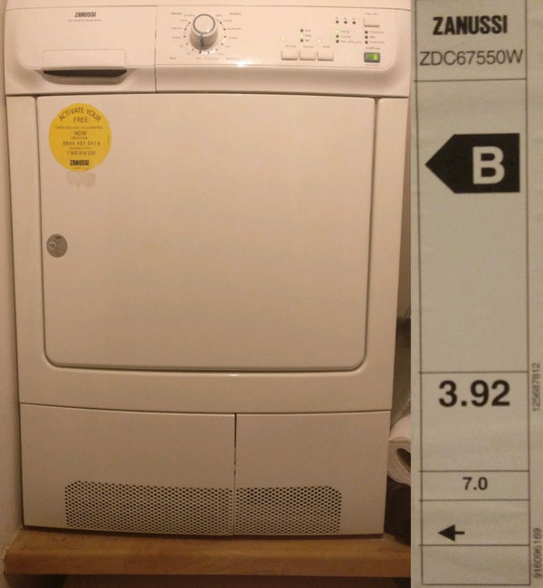 Zanussi ZDC67550W tumble dryer Drum does not turn