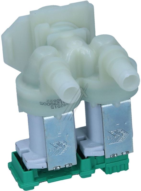 Bosch Neff Siemens Cold Water Double Solenoid Inlet Valve : 180Deg. With 10.5 Bore Outlets 10031360