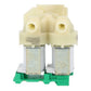 Bosch Neff Siemens Cold Water Double Solenoid Inlet Valve : 180Deg. With 10.5 Bore Outlets 10031360