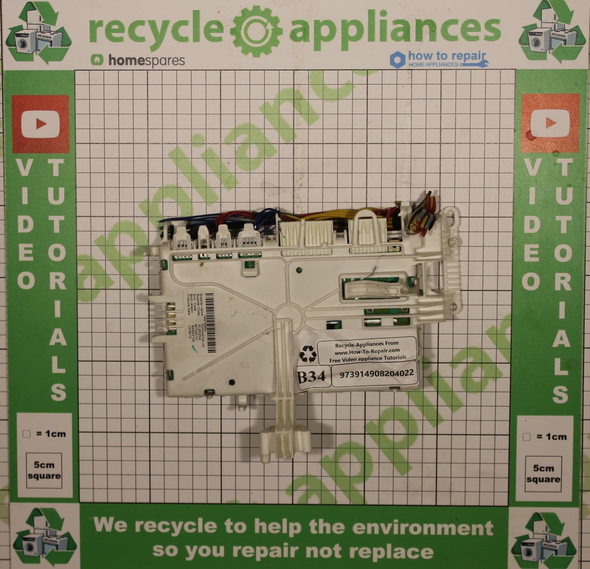 Washing Machine Control Panel Printed Circuit Board 973914908204022
