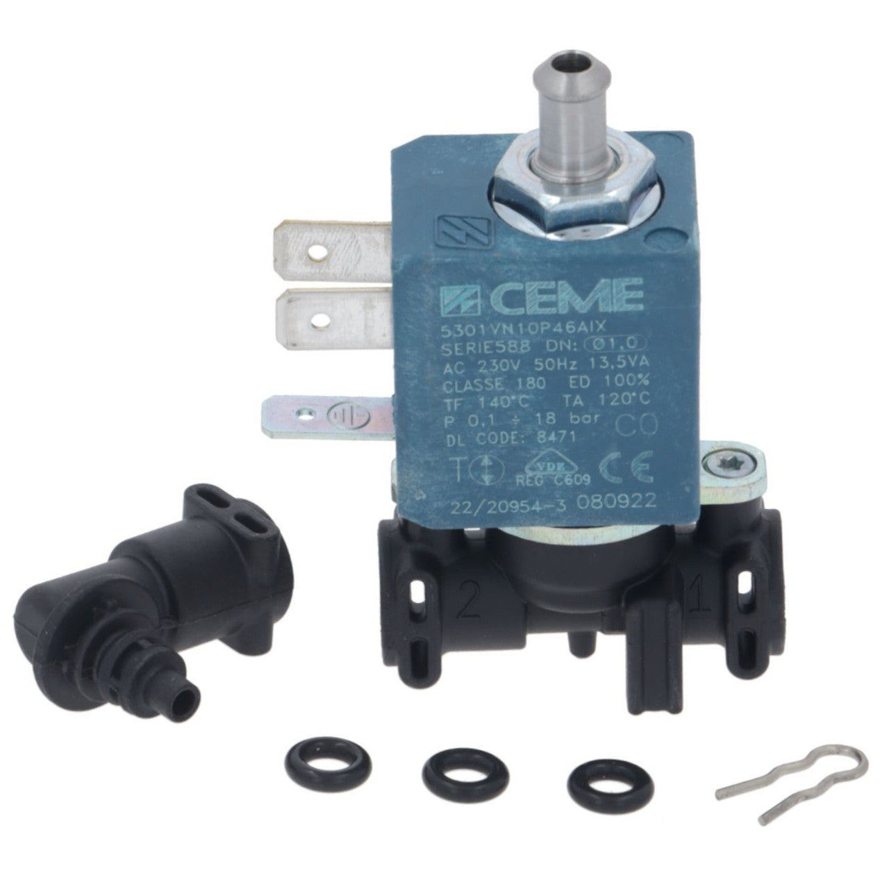 Delonghi Espresso Coffee Machine Solenoid Water Valve Kit 230V 5513225711