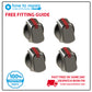 Universal 35mm Stainless Steel Cooker Control Knob Pack of 4
