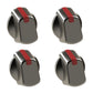Universal 35mm Stainless Steel Cooker Control Knob Pack of 4