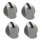 Universal 40mm White Cooker Control Knob Pack of 4