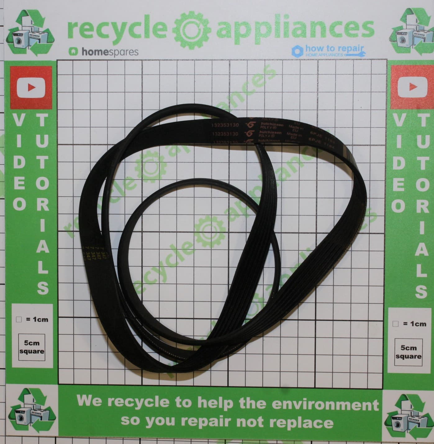 Genuine Washing Machine Drive Belt 6pje 1184