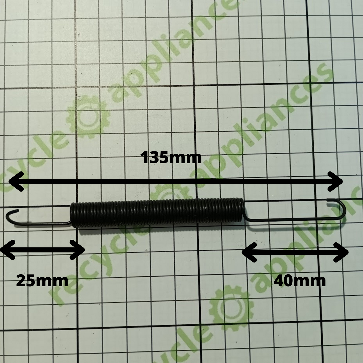 Dishwasher door spring 135mm by 10mm