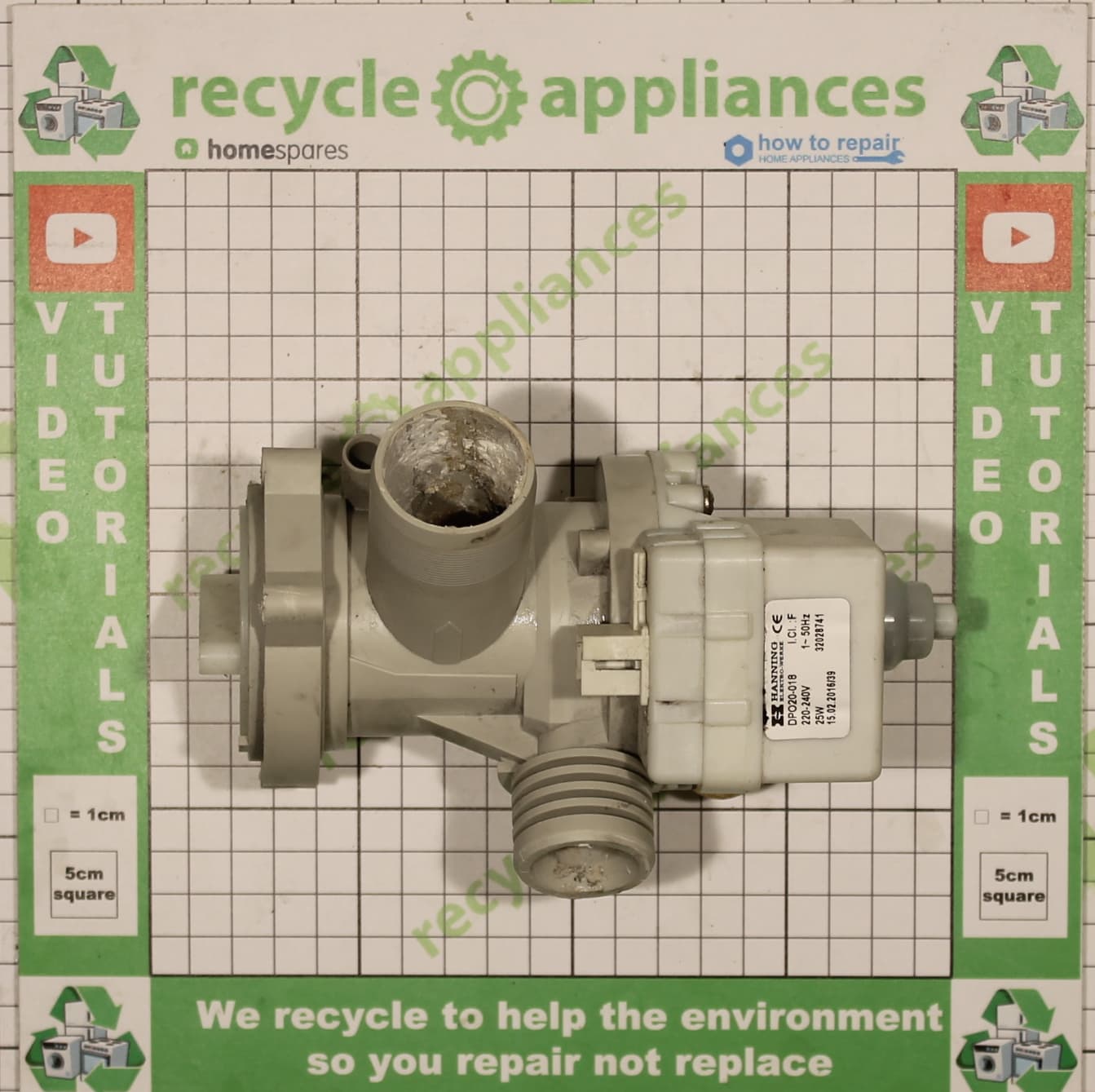 Washing Machine Drain Pump Assembly Hanning DP020-18