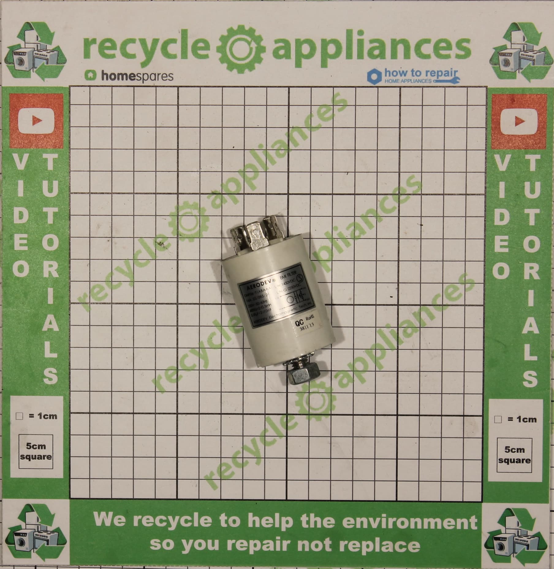 Washing Machine Electrical suppressor filter Anti-interference 4055066445