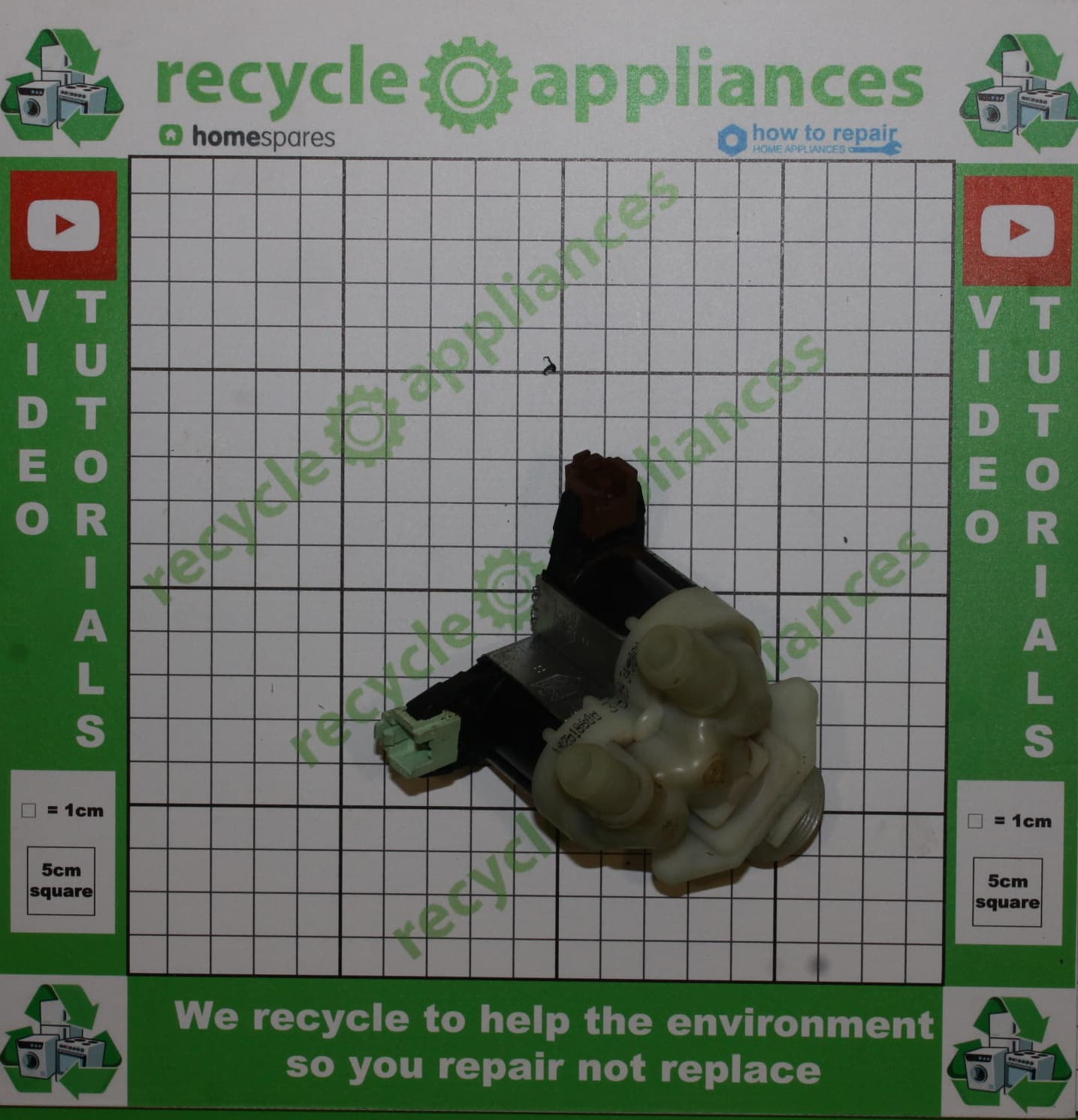 Genuine Washing Machine Cold Water Double Solenoid Inlet Valve 50297055001