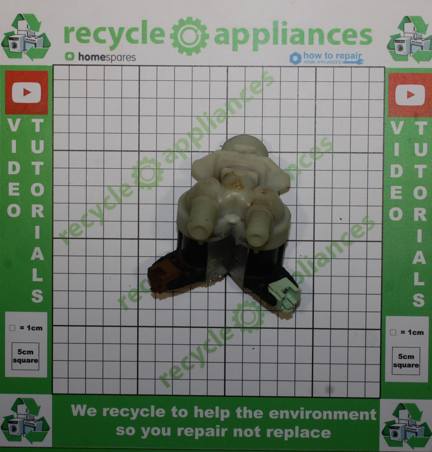 Genuine Washing Machine Cold Water Double Solenoid Inlet Valve 50297055001