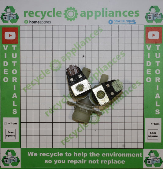 Genuine Washing Machine Cold Water Double Solenoid Inlet Valve 50297055001
