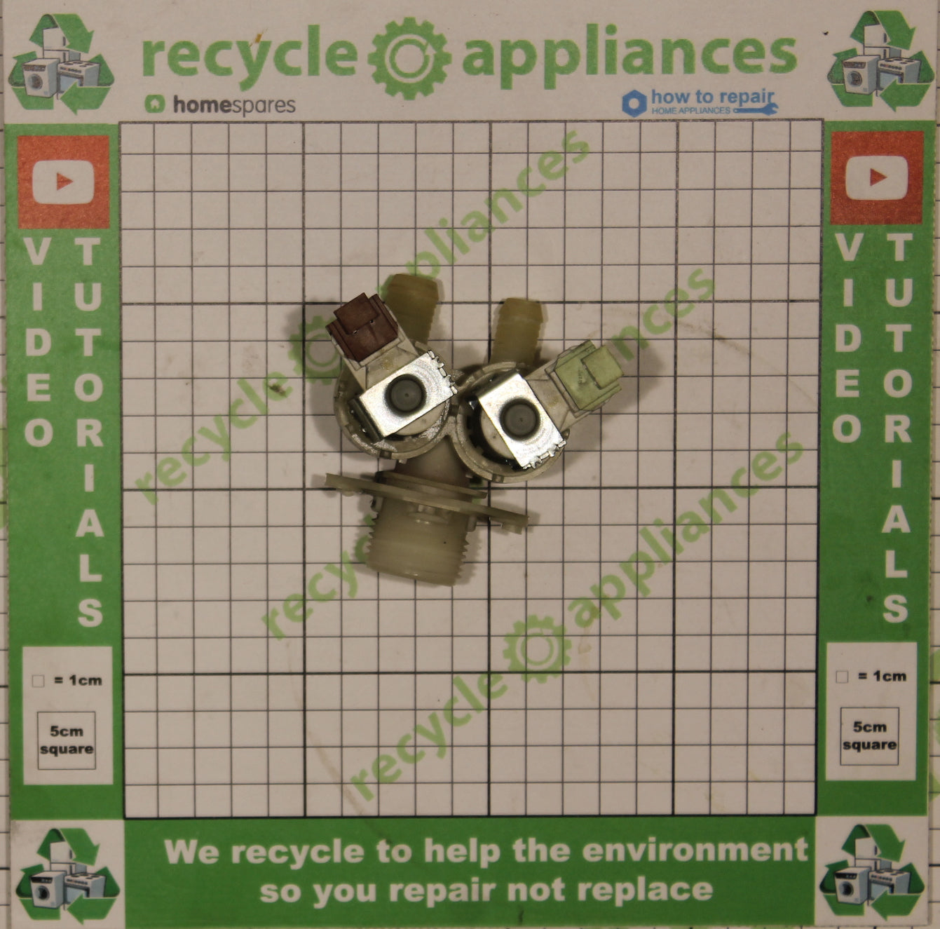 Washing Machine Cold Water Double Solenoid Inlet Valve 8074876221