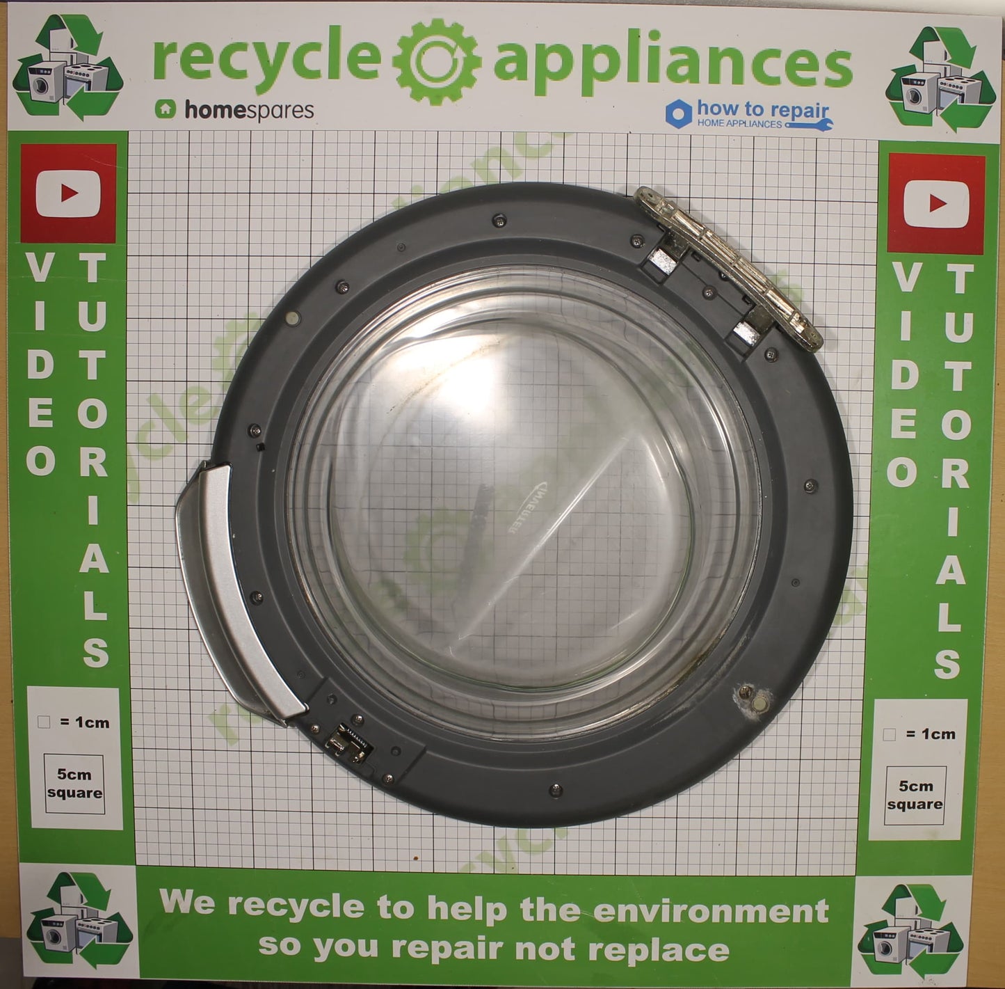 Washing Machine Door Complete axw1gb7swo came of Pasonic NA-168VG3