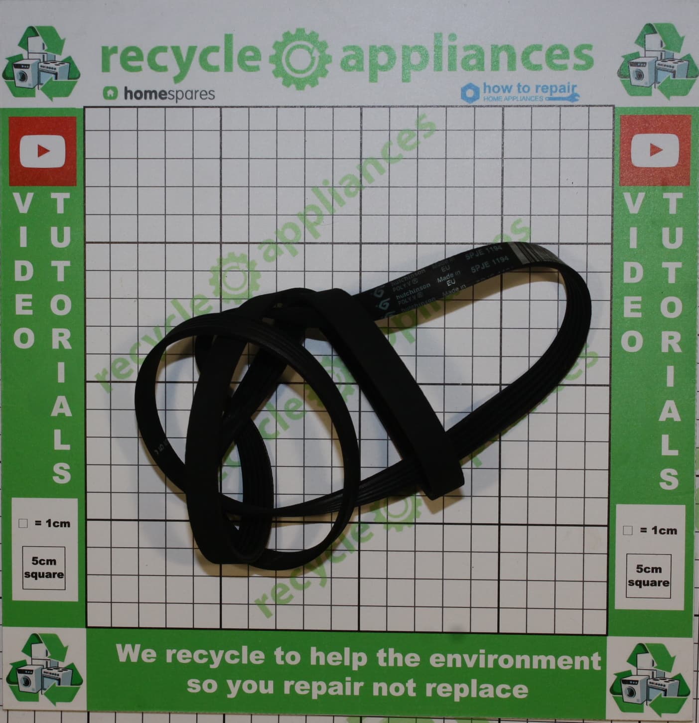 Hotpoint Indesit Whirlpool Washing Machine Drive Belt 5PJE 1194 C00144656