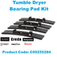 Ariston Creda Hotpoint Indesit Proline Swan Tumble Dryer Bearing Pad Kit C00255284