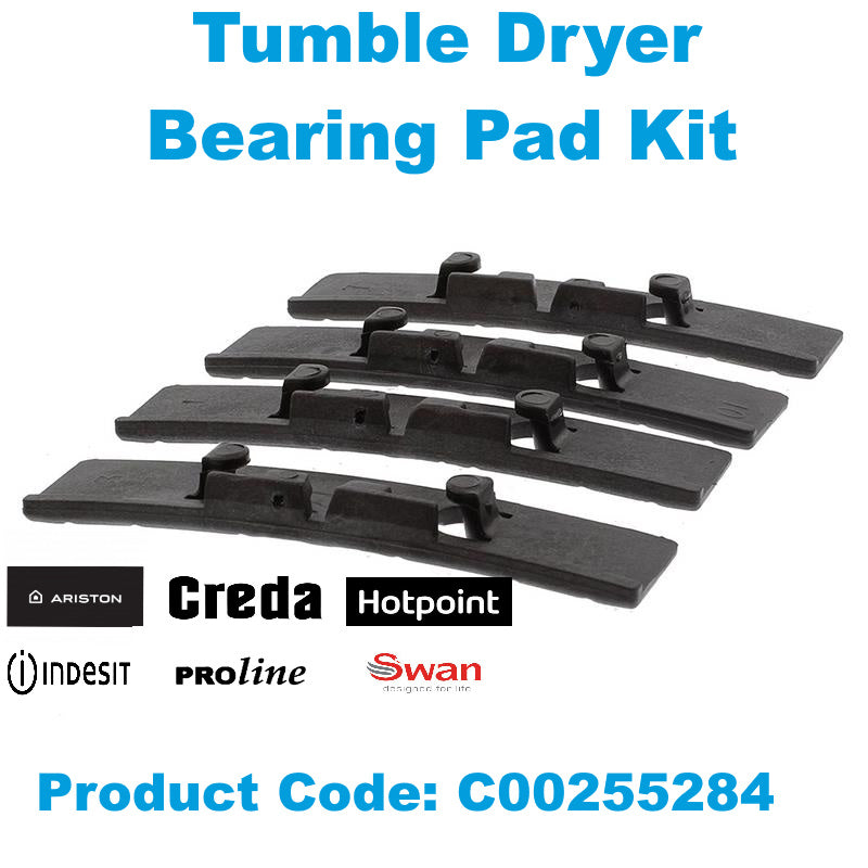 Ariston Creda Hotpoint Indesit Proline Swan Tumble Dryer Bearing Pad Kit C00255284