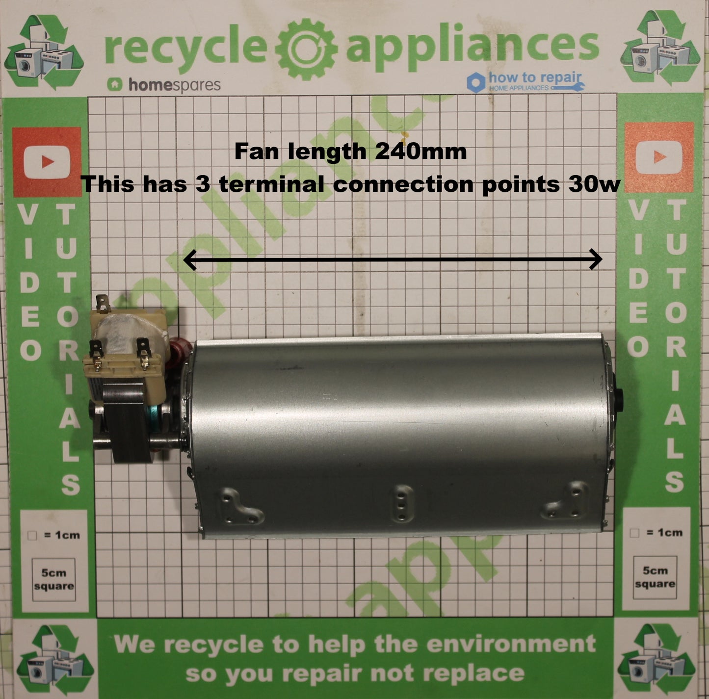 Cookology Midea Tangential Cooling Fan Motor Guangdong Midea MDA-31S 30W