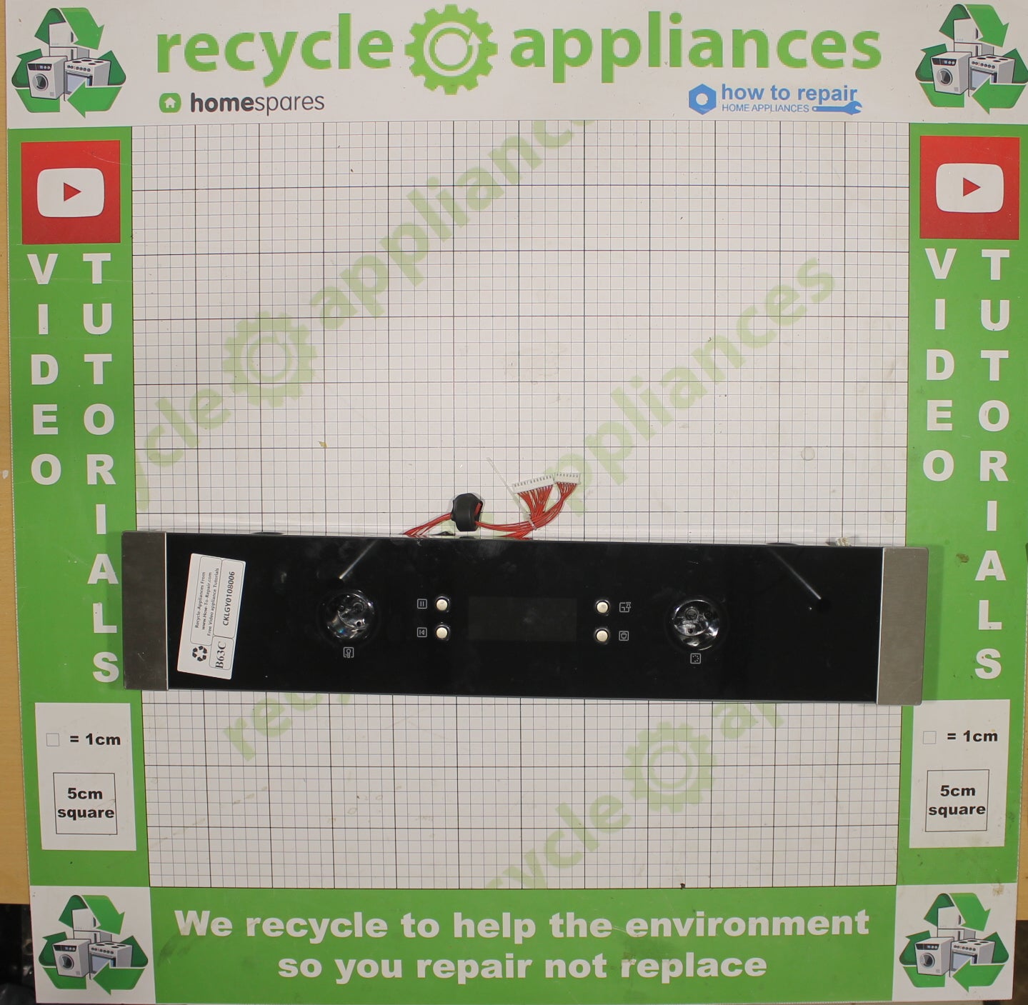 Cookology COP609SS Midea Cooker Oven Contol Panel Glass and PCB. This comes with the display circuit board and 2 thermostat switchboards