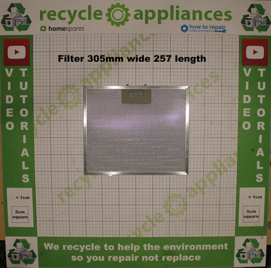 COOKOLOGY Cooker Hood Metal Filter 305mm wide 257 length