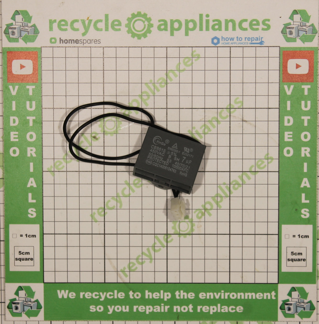 Cooker Hood Motor capacitor 7.5 uf